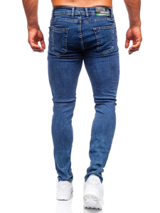 Pantaloni in jeans slim fit da uomo blu Bolf DP52