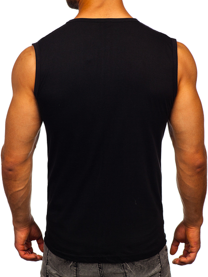 Canotta tank top con stampa nera Bolf 14805