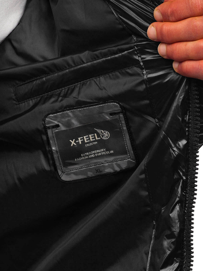 Giubbotto invernale trapuntato da uomo nero Bolf 9981