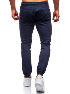 Pantaloni tipo jogger da uomo blu scuri Bolf 1145