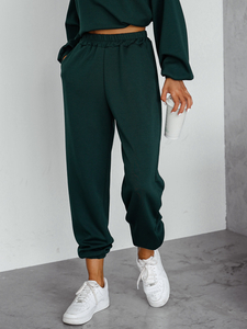 Completo due pezzi con felpa con cappuccio da donna rosa bottiglia Bolf 525