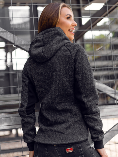 Felpa/giacca sportiva nera da donna Bolf KSW4002A