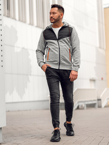 Giacca mezza stagione da uomo grigia Bolf KS2149