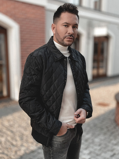 Giacca trapuntata mezza stagione da uomo nera Bolf M13081