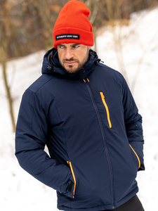 Giubbotto invernale sportivo da uomo blu Bolf HH011