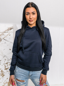 Donna Felpa a canguro Blu scuro Bolf W02A1