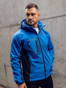 Uomo Giacca softshell mezza stagione Blu Bolf T019A