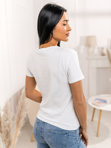 Donna T-shirt stampata Bianco Bolf 95T2501