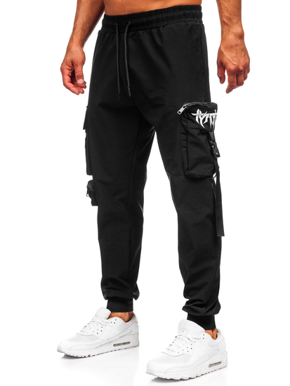 Uomo Joggers cargo Nero Bolf K15
