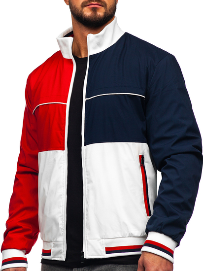 Giacca bomber di mezza stagione da uomo multicolore Bolf 84M3003