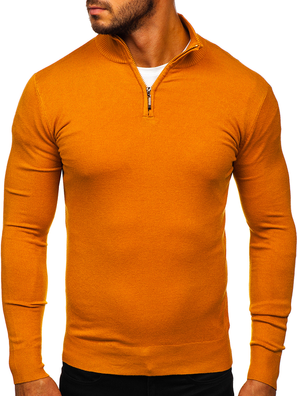 Maglione con collo alto da uomo cammello Bolf YY08