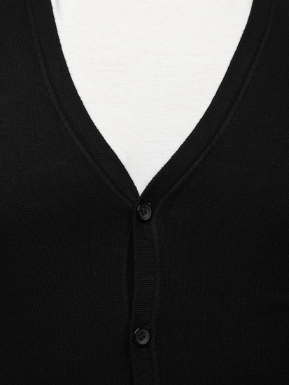 Maglione a zip da uomo nero Bolf YY06