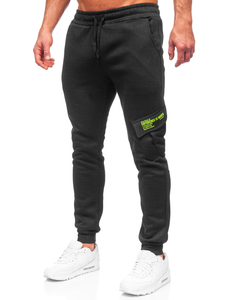 Pantaloni jogger tipo cargo da uomo neri Bolf HW2173