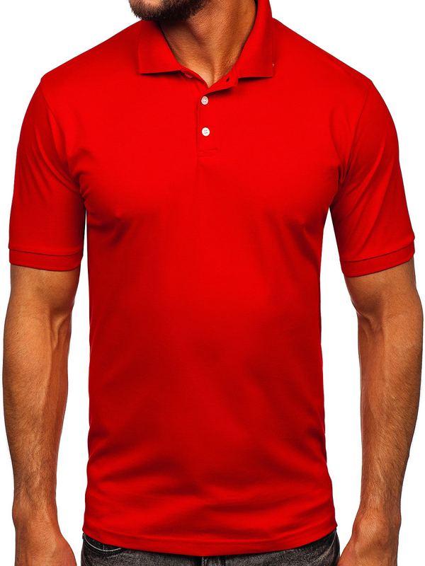 Polo da uomo rosso Bolf 0002