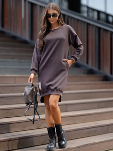 Abito color burro al cioccolato Bolf 524