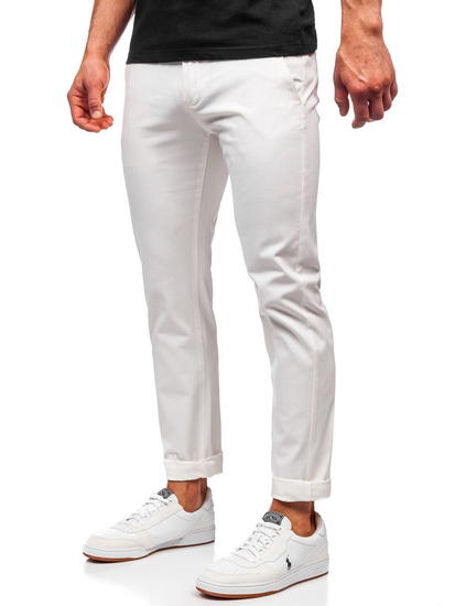 Pantaloni chino da uomo bianchi Bolf 1143