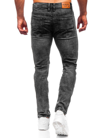 Pantaloni in jeans regular fit da uomo neri Bolf K10010-2