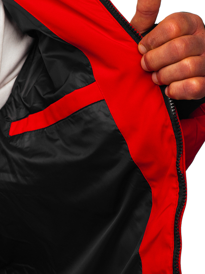 Giubbotto invernale trapuntato da uomo rosso Denley 5M756