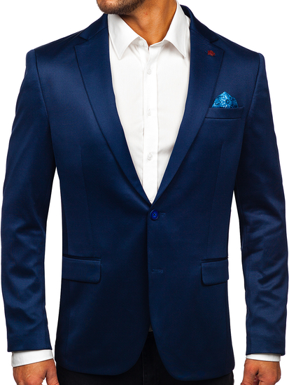 Uomo Giacca elegante Blu scuro Bolf 022