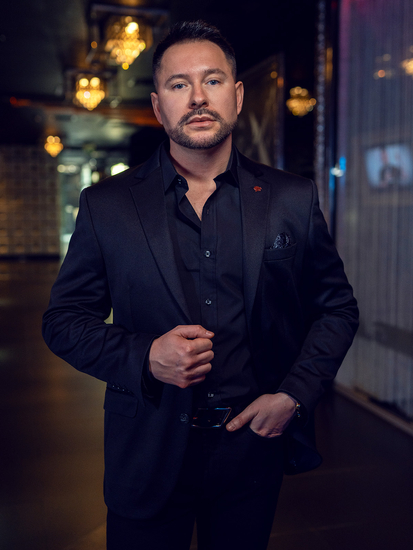 Blazer casual da uomo nero Bolf 026A