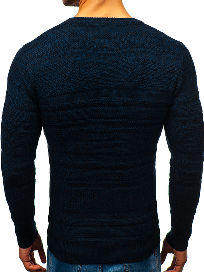 Maglione blu navy da uomo Bolf H1805