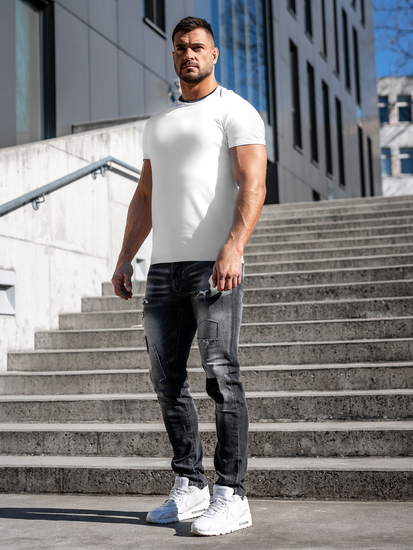 Pantaloni in jeans slim fit da uomo grafite Bolf MP0031G