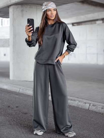 Tuta due pezzi con zip da donna burro grafite Bolf 821111