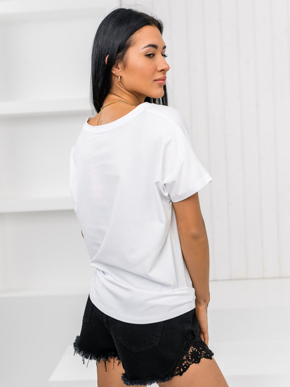 Donna T-shirt stampata Bianco Bolf 95T2531