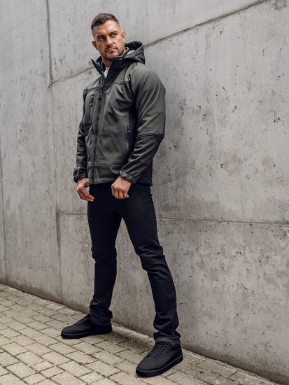 Uomo Giacca softshell mezza stagione Khaki Bolf T019A