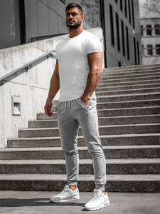 Pantaloni jogger di tuta da uomo grigi Bolf XW02A