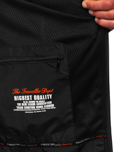 Giacca softshell da uomo nero-rossa Bolf WX086A