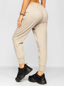 Pantaloni di tuta da donna beige Bolf 0011