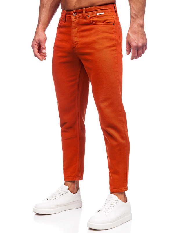 Pantaloni in tessuto da uomo arancioni Bolf GT