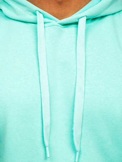 Felpa con cappuccio a canguro da uomo verde menta Bolf 1004