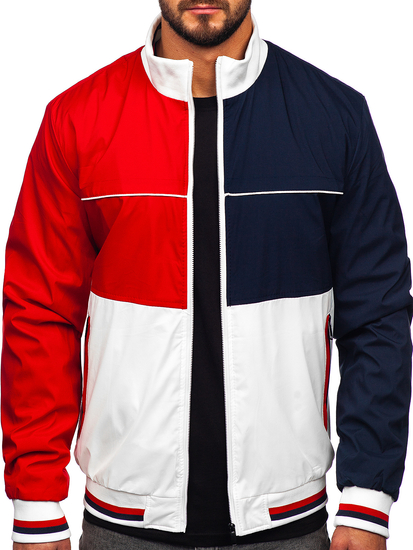 Giacca bomber di mezza stagione da uomo multicolore Bolf 84M3003