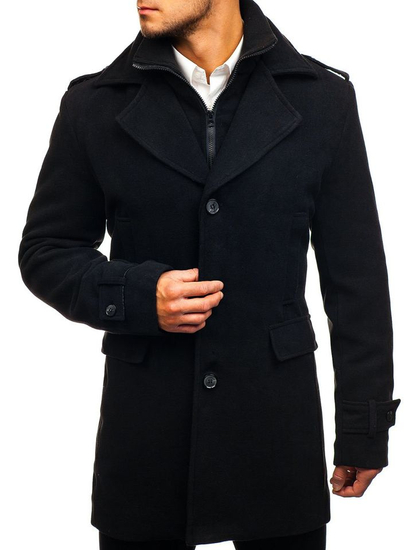 Cappotto invernale da uomo nero Bolf 1808