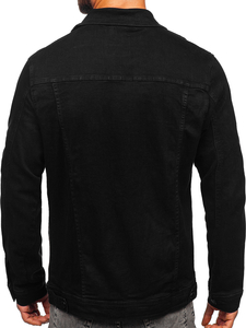 Giacca in jeans da uomo nera Bolf G131