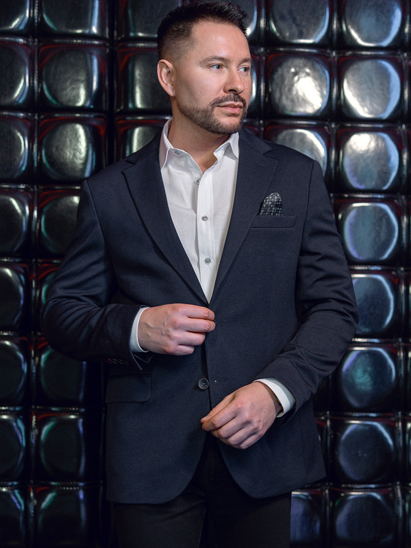 Giacca casual da uomo blu inchiostro Bolf 24401-1