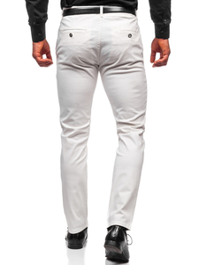 Pantaloni chino da uomo bianchi Bolf 1143