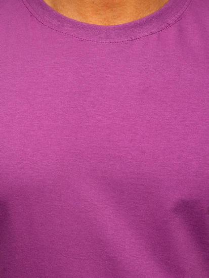 T-shirt da uomo in cotone viola Bolf 192397