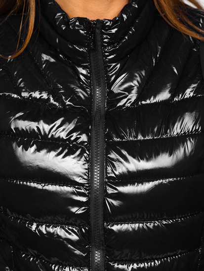 Gilet con cappuccio da donna nero Bolf R0107A