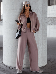 Completo due pezzi da donna Tuta con zip burro cappuccino Bolf 821109