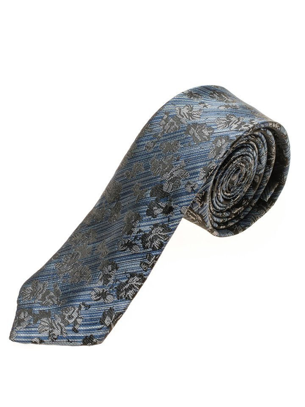 Cravatta elegante da uomo azzurra Bolf K108