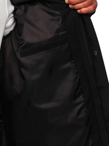 Uomo Giacca invernale trapuntata lunga Nero Bolf 31M5009