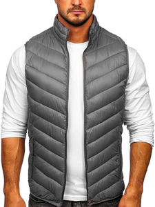 Gilet trapuntato da uomo grigio Bolf 13073
