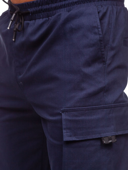 Pantaloni cargo tipo jogger da uomo blu Bolf 701