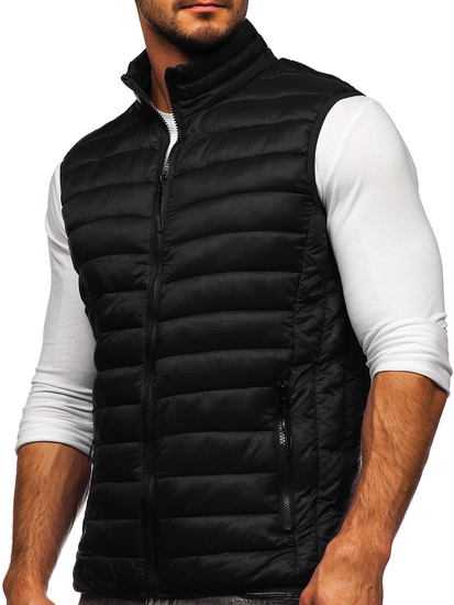 Gilet trapuntato da uomo nero Bolf HDL88001