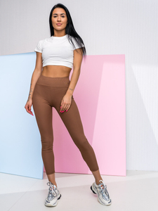 Donna Leggings a righe Marrone Bolf W7903