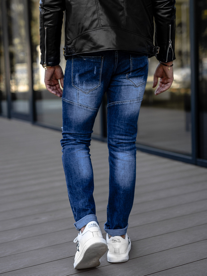 Pantaloni in jeans regular fit da uomo azzurri Bolf MP0050B