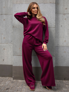 Tuta due pezzi con zip da donna burro bordeaux Bolf 821111